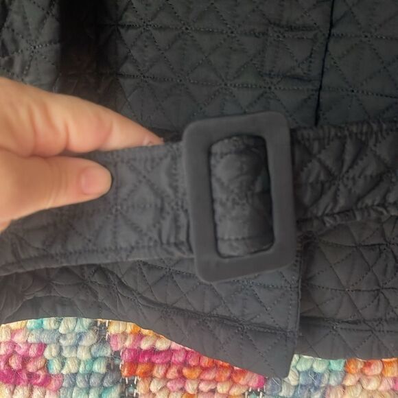 Adorable cropped quilted jacket with belt. This jacket is so cute! - Picture 2 of 8